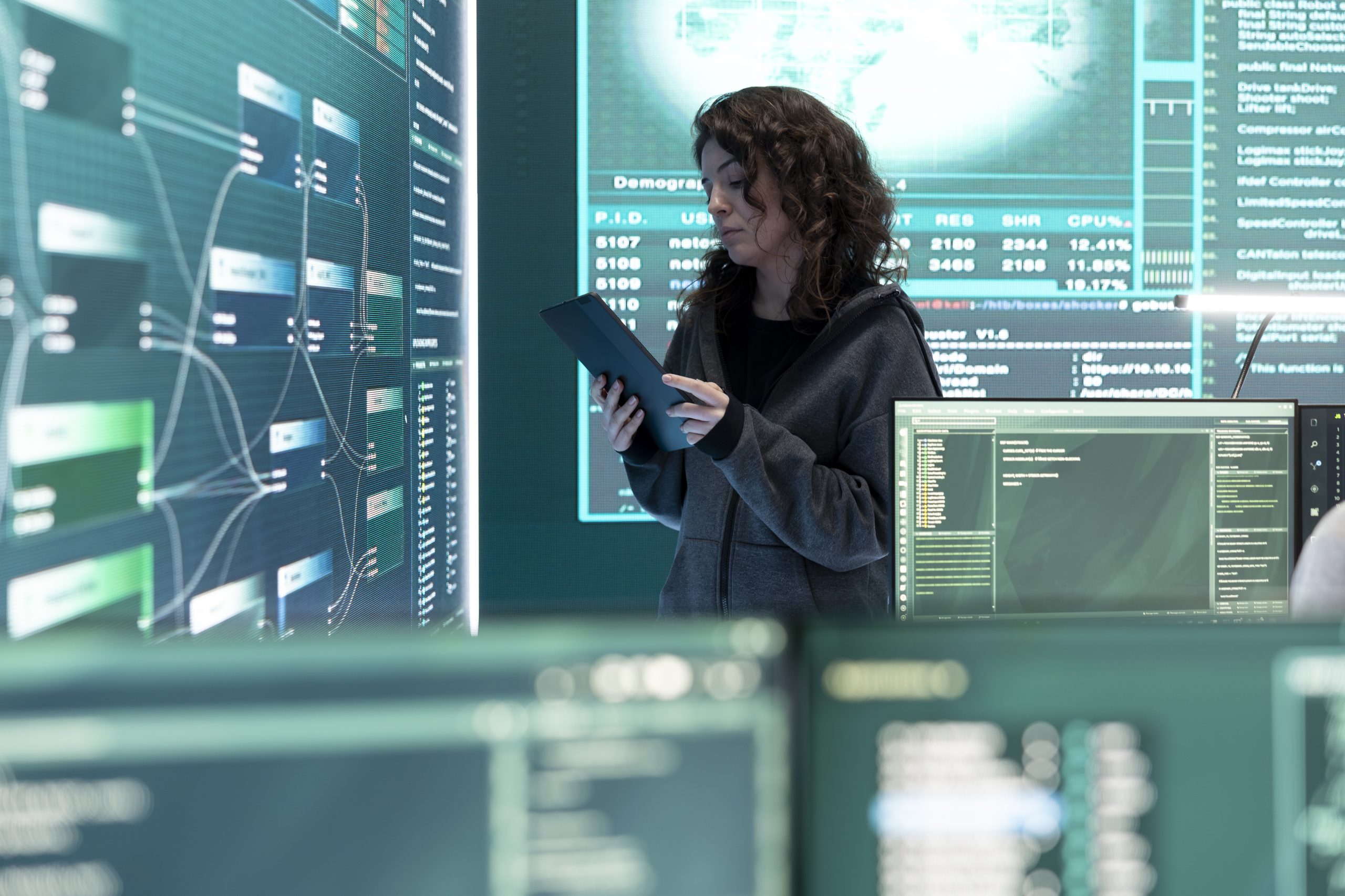 Cyber security expert investigates governmental hacking malware attack